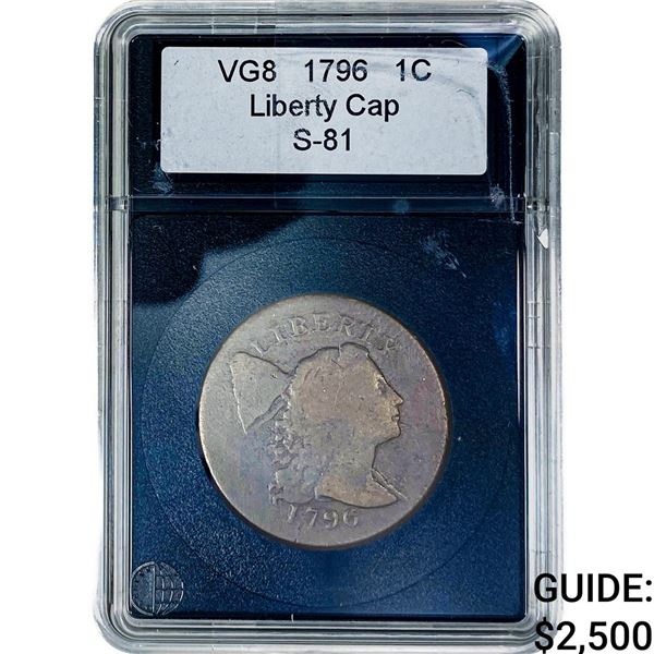 1796 Liberty Cap Large Cent CoinWorld VG8 S-81
