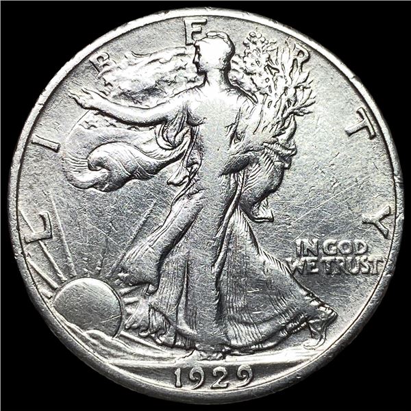 1929-S Silver Walking Liberty Half Dollar  NEARLY UNCIRCULATED