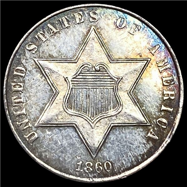 1860 Silver Three-Cent Piece UNCIRCULATED