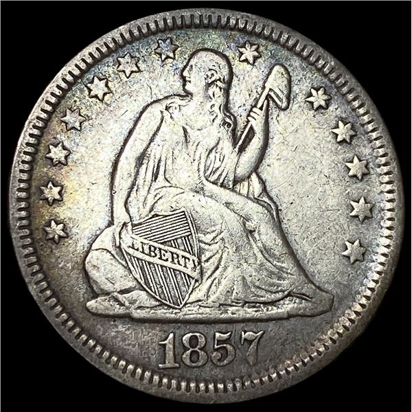 1857 Seated Liberty Silver Quarter HIGH GRADE