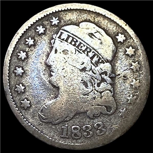 1833 Capped Bust Silver Half Dime NICELY  CIRCULATED