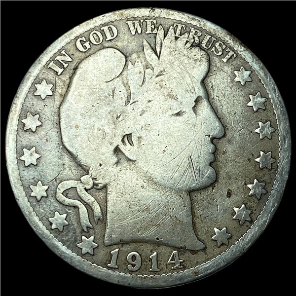 1914 Silver Barber Half Dollar NICELY  CIRCULATED