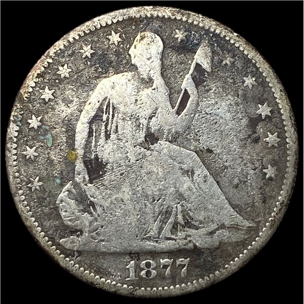1877-S Silver Seated Liberty Half Dollar  LIGHTLY CIRCULATED