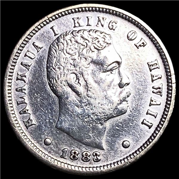 1883 Silver Hawaii Dime CLOSELY UNCIRCULATED