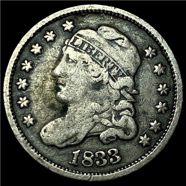 1833 Capped Bust Half Dime LIGHTLY CIRCULATED