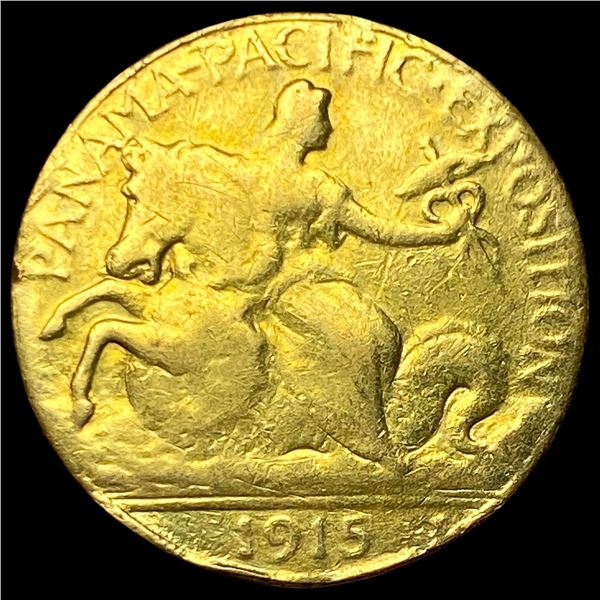 1915 Gold $2.5 Panama-Pacific Quarter Eagle  LIGHTLY CIRCULATED