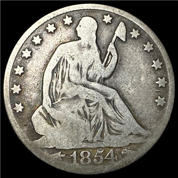 1854-O Arrows Seated Liberty Half Dollar  LIGHTLY CIRCULATED