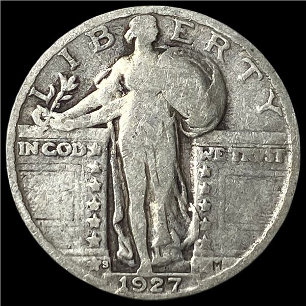 1927-S Silver Standing Liberty Quarter NEARLY  UNCIRCULATED