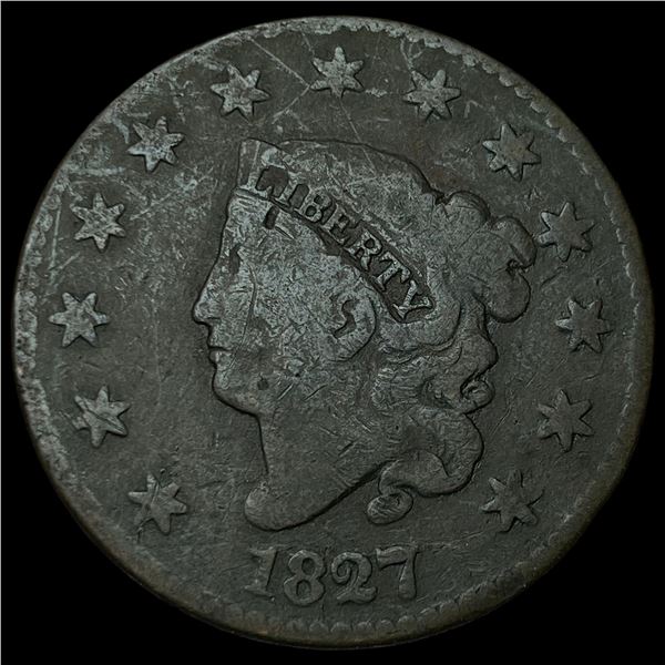 1827 Coronet Head Large Cent NICELY  CIRCULATED