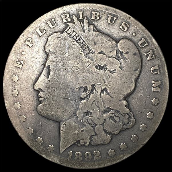1892-CC Silver Morgan Dollar LIGHTLY  CIRCULATED