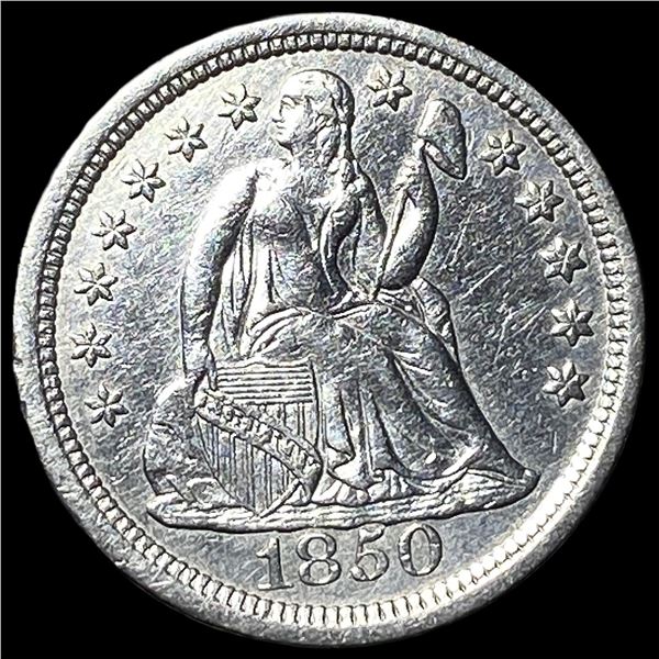 1850 Silver Seated Liberty Dime UNCIRCULATED