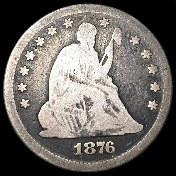 1876 Silver Seated Liberty Quarter NICELY  CIRCULATED