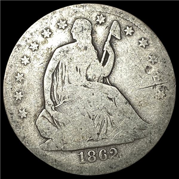 1862-S Seated Liberty Half Dollar NICELY  CIRCULATED