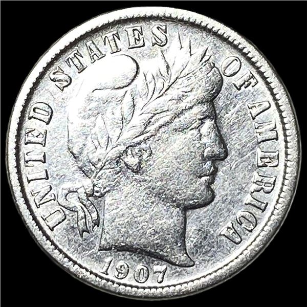 1907-O Silver Barber Dime NEARLY UNCIRCULATED