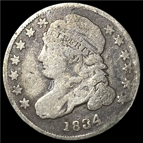 1834 Silver Capped Bust Dime NICELY  CIRCULATED