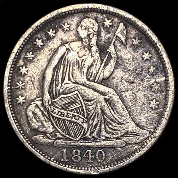 1840 Seated Liberty Half Dime NEARLY  UNCIRCULATED