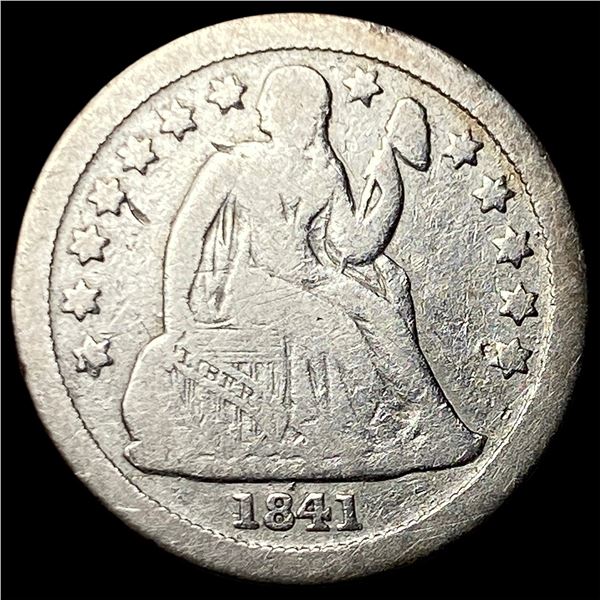 1841-O Silver Seated Liberty Dime NICELY  CIRCULATED
