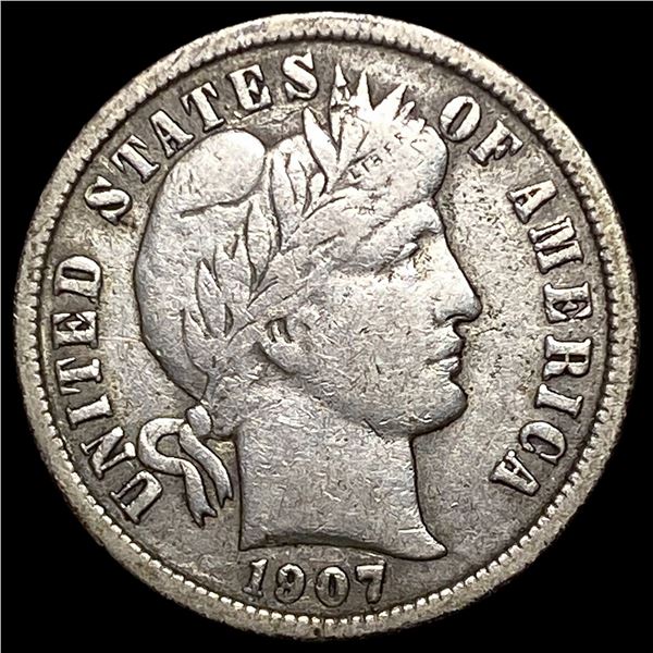 1907-O Silver Barber Dime LIGHTLY CIRCULATED