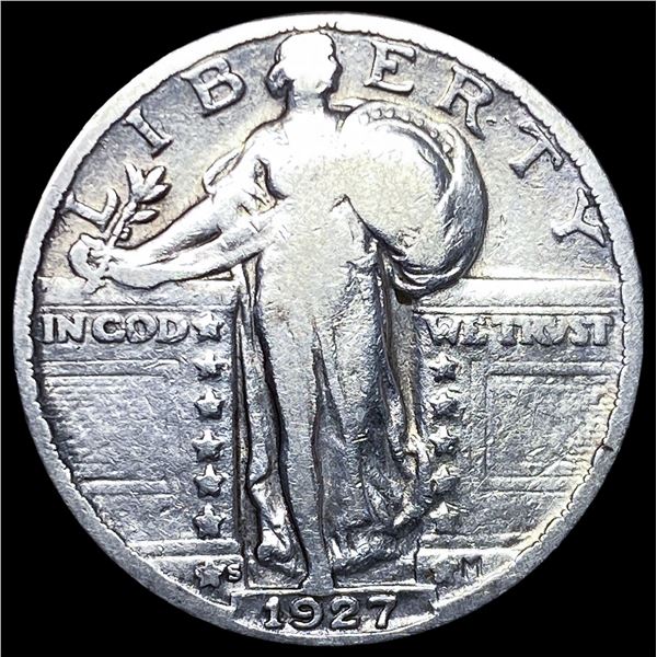 1927-S Standing Liberty Silver Quarter  LIGHTLY CIRCULATED