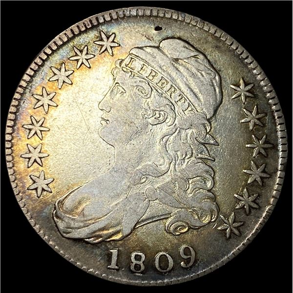 1809 Capped Bust Half Dollar ABOUT  UNCIRCULATED