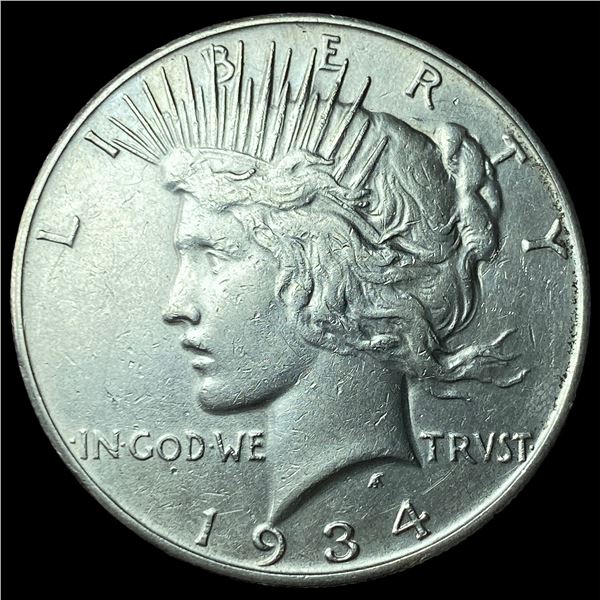 1934-S Silver Peace Dollar CLOSELY  UNCIRCULATED