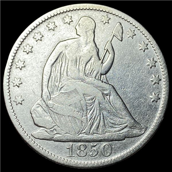 1850-O Silver Seated Liberty Half Dollar  LIGHTLY CIRCULATED