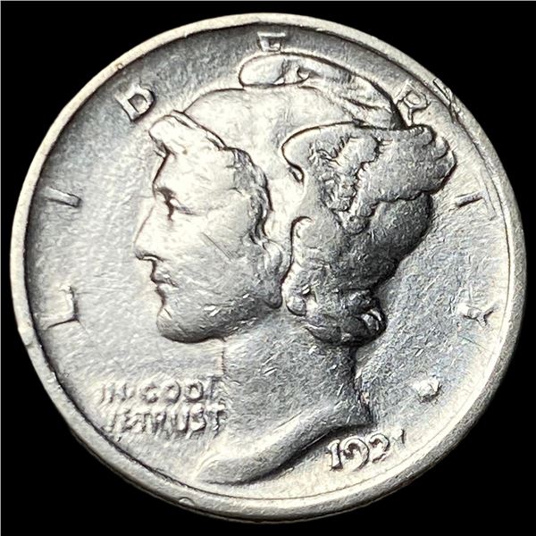 1921 Silver Mercury Dime NEARLY UNCIRCULATED