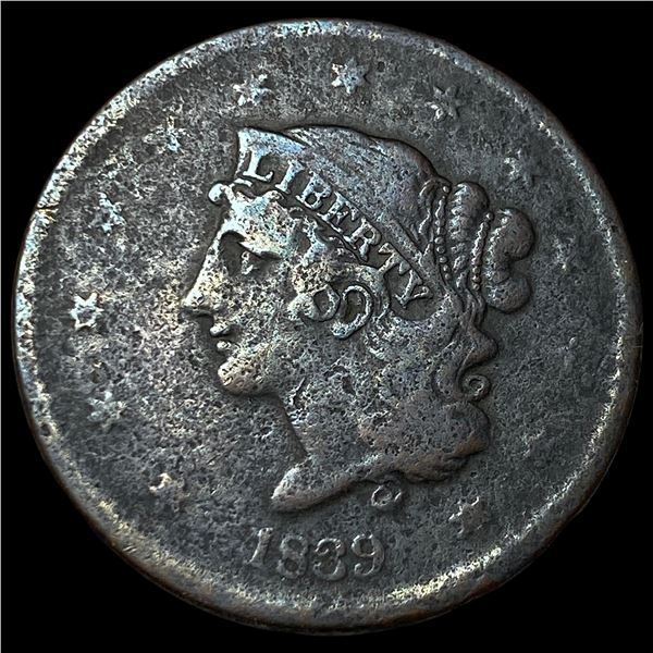 1839 Coronet Head Large Cent NICELY  CIRCULATED