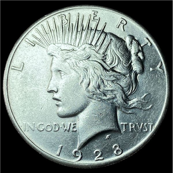 1928 Silver Peace Dollar CLOSELY UNCIRCULATED
