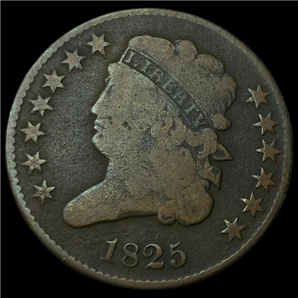 1825 Classic Head Half Cent NICELY CIRCULATED