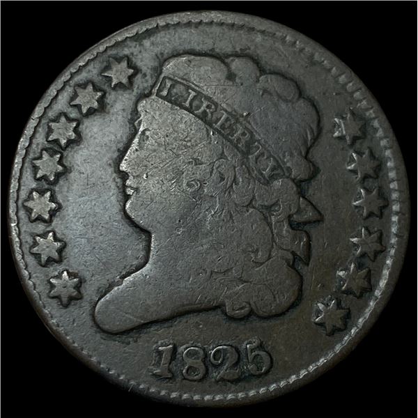 1825 Classic Head Half Cent NICELY CIRCULATED