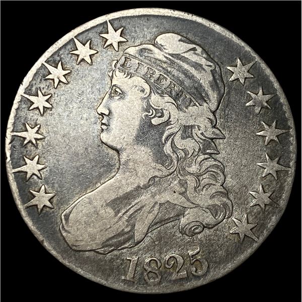 1825 Capped Bust Half Dollar LIGHTLY  CIRCULATED