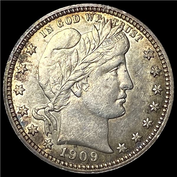 1909 Silver Barber Quarter CHOICE AU