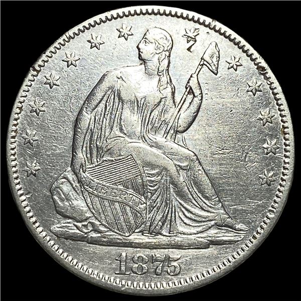1875 Seated Liberty Half Dollar CLOSELY  UNCIRCULATED