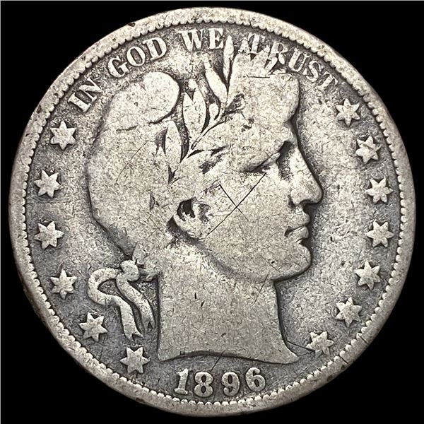 1896-O Silver Barber Half Dollar NICELY  CIRCULATED