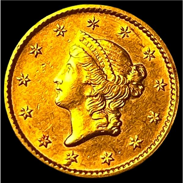 1852 Gold $1 Liberty Head Type 1 CHOICE AU