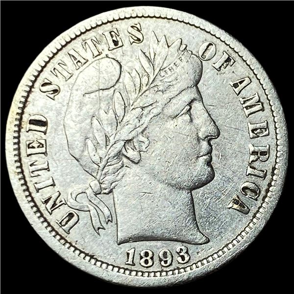 1893-O Silver Barber Dime NEARLY UNCIRCULATED