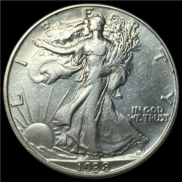 1938-D Silver Walking Liberty Half Dollar  CLOSELY UNCIRCULATED