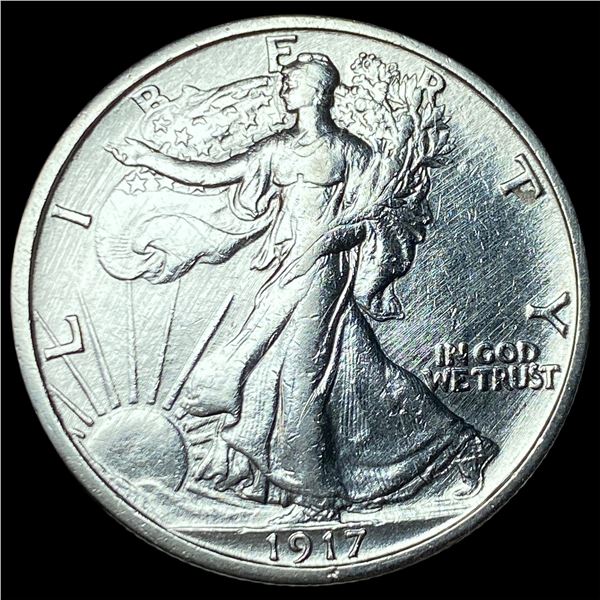1917-S Silver Walking Liberty Half Dollar  CLOSELY UNCIRCULATED