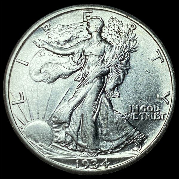 1934-S Silver Walking Liberty Half Dollar  CHOICE AU