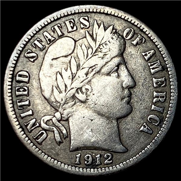 1912-S Silver Barber Dime LIGHTLY CIRCULATED