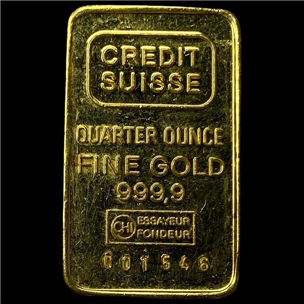 Credit Suisse 1/4oz Gold Bar 999.9 HIGH GRADE