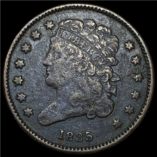 1835 Classic Head Half Cent LIGHTLY  CIRCULATED