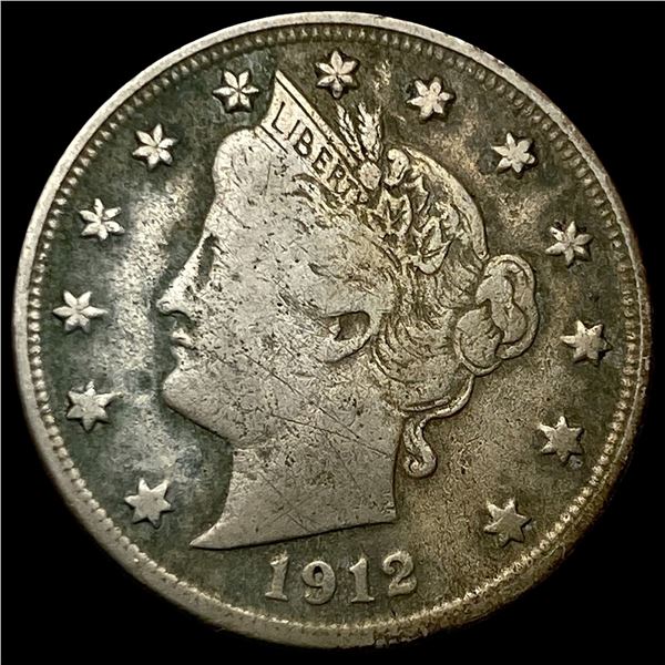 1912-S Liberty Head Nickel LIGHTLY CIRCULATED