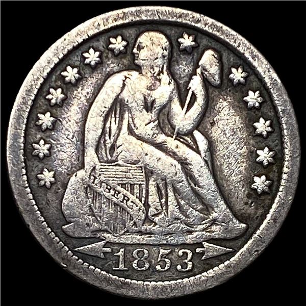 1853-O Seated Liberty Dime LIGHTLY CIRCULATED