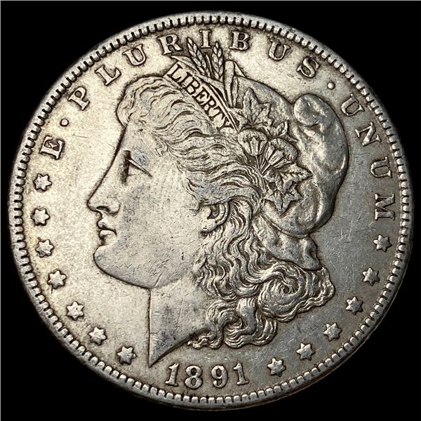 1891 Silver Morgan Dollar CLOSELY  UNCIRCULATED