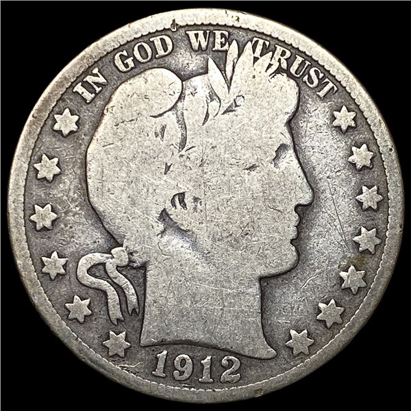 1912 Silver Barber Half Dollar NICELY  CIRCULATED