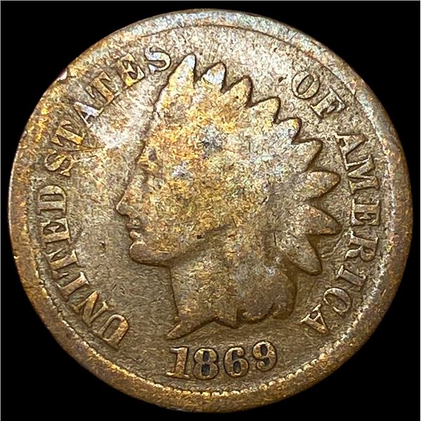 1869 Indian Head Cent NICELY CIRCULATED
