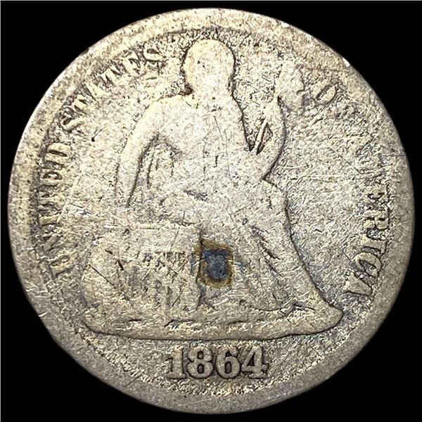 1864-S Seated Liberty Dime NICELY CIRCULATED
