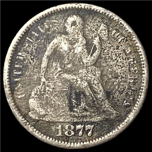 1877-CC Seated Liberty Dime NICELY CIRCULATED